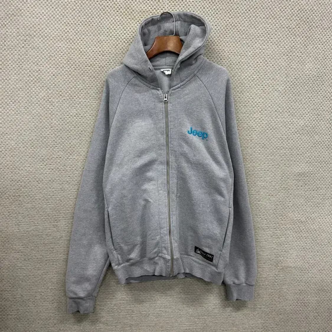 지프 JEEP 캐주얼 자수로고 오버핏 후드집업 L A01219 상품이미지1