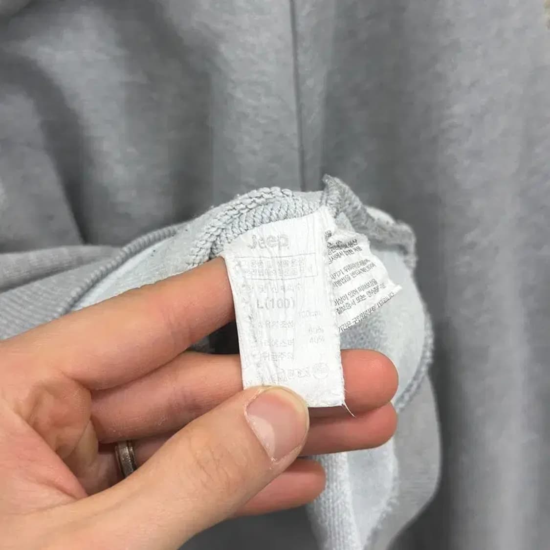 지프 JEEP 캐주얼 자수로고 오버핏 후드집업 L A01219 상품이미지4