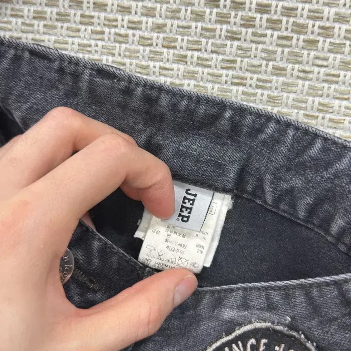 지프 JEEP 멀티패치 스판 그레이진 데님 청바지 30인치 A01240 상품이미지4