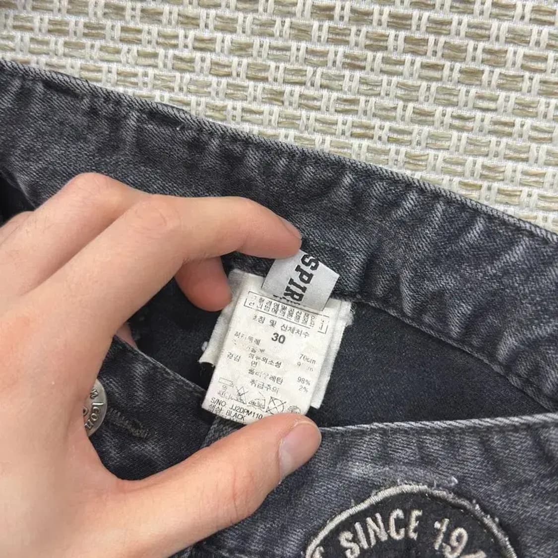 지프 JEEP 멀티패치 스판 그레이진 데님 청바지 30인치 A01240 상품이미지5