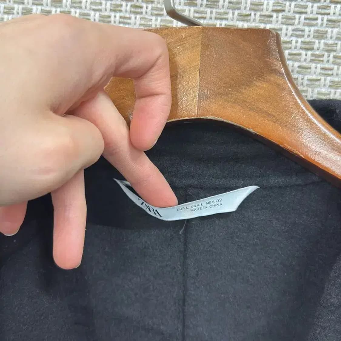 자라 ZARA 캐주얼 버튼 울 모직 코트 자켓 L A01284 상품이미지3