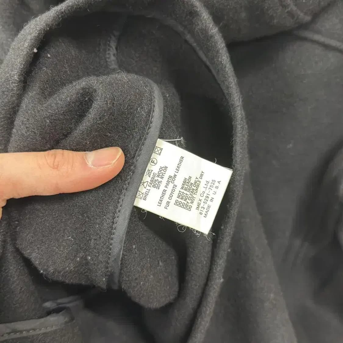 피델리티 캐주얼 울 떡볶이 미디 코트 자켓 90 A01292 상품이미지4