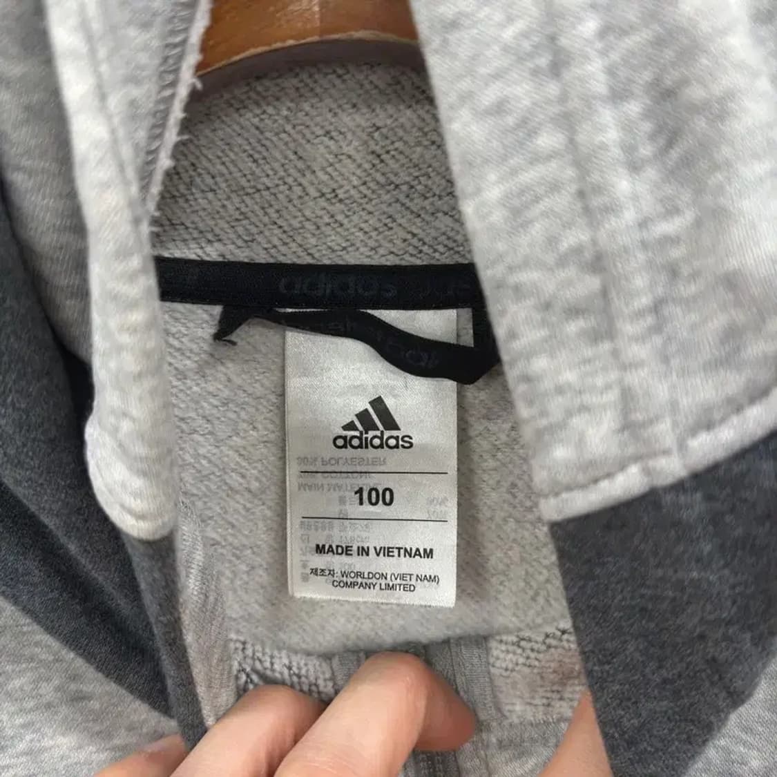 아디다스 캐주얼 프린팅로고 약기모 후드집업 100 A01296 상품이미지3