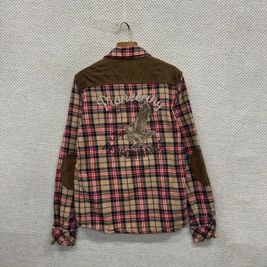 지프 JEEP 캐주얼 빈티지체크 긴팔 셔츠 M A01301 상품이미지2