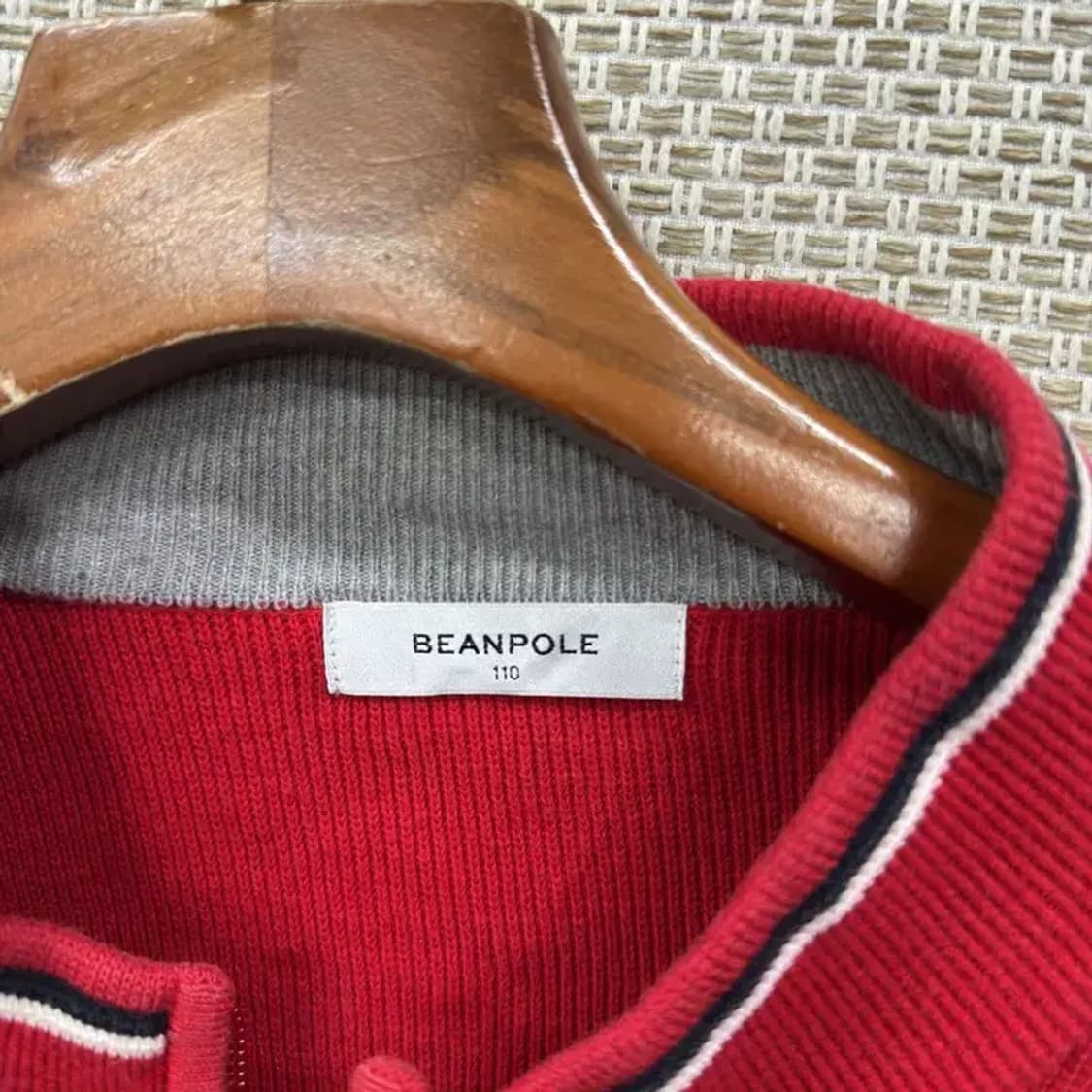 빈폴 캐주얼 자수로고 코튼 니트 집업 가디건 110 A01311 상품이미지3