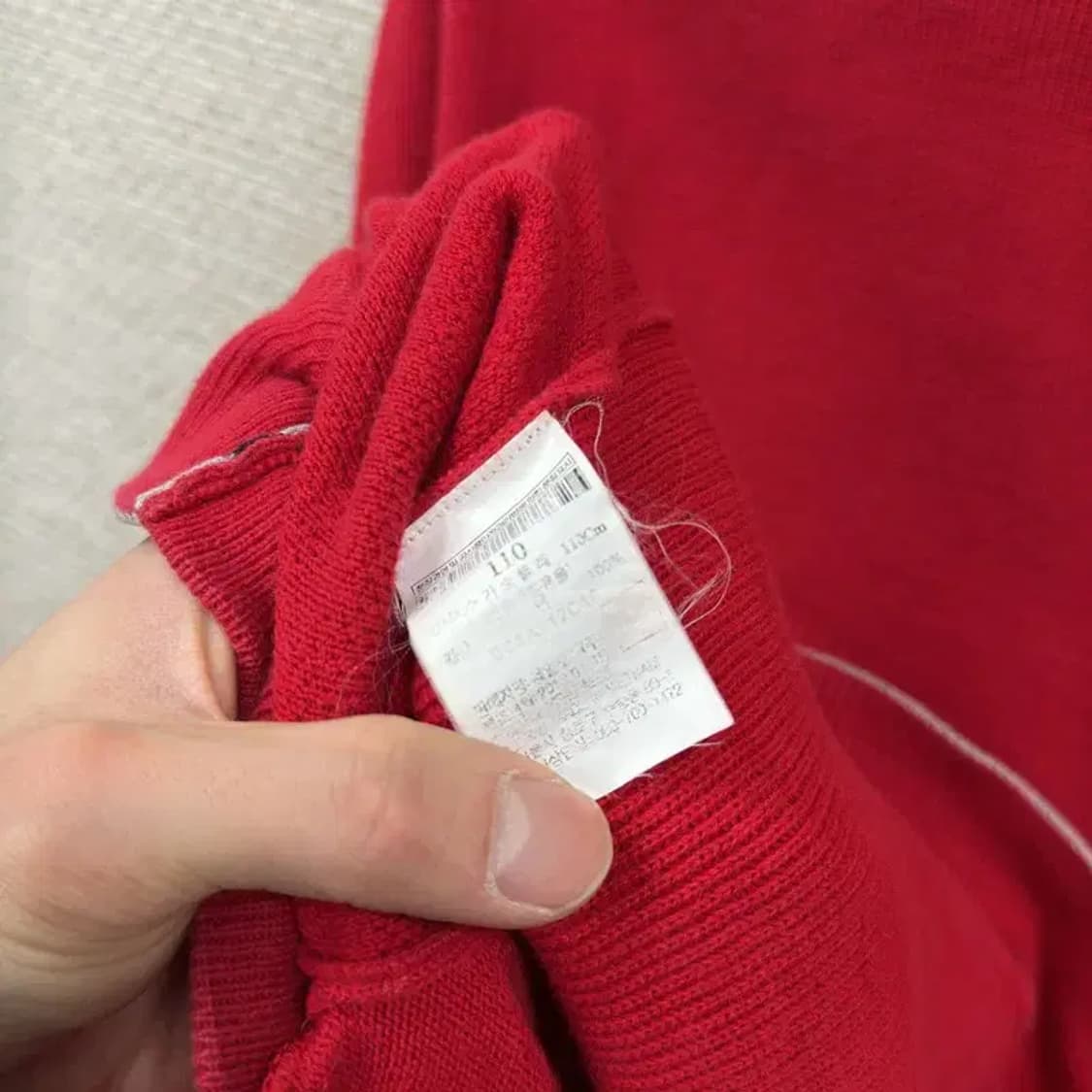 빈폴 캐주얼 자수로고 코튼 니트 집업 가디건 110 A01311 상품이미지4