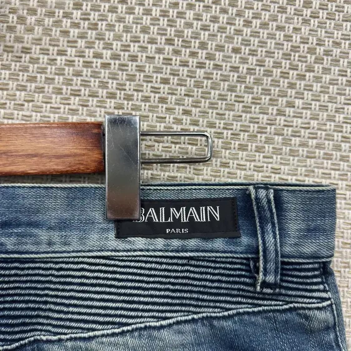 발망 정품 빈티지워싱 바이크 스판 데님 청바지 35인치 A01321 상품이미지3