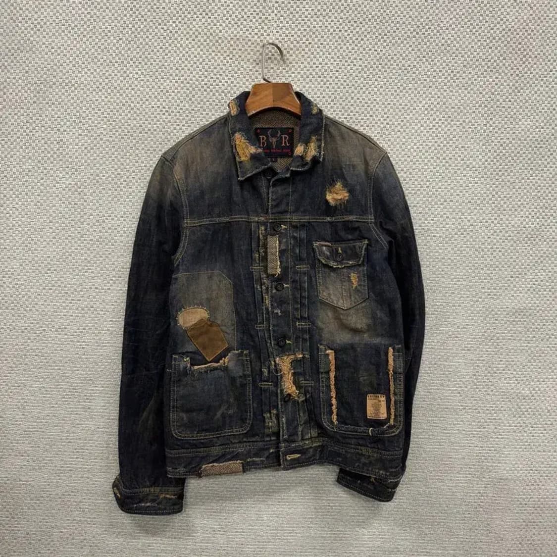 버커루 스트릿 디스트로이 데님 청자켓 L A01289 상품이미지1