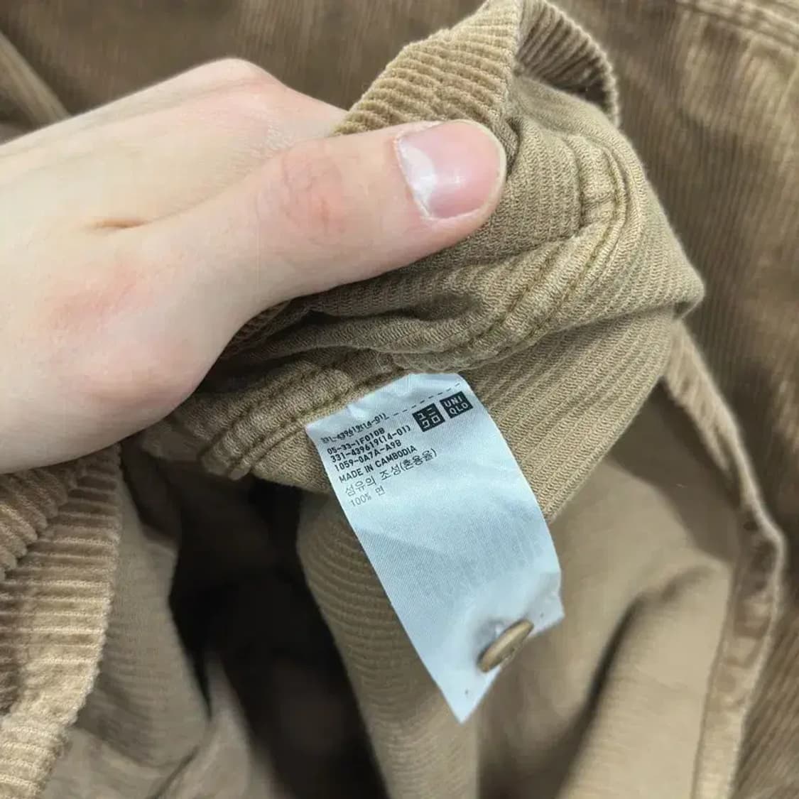 유니클로 캐주얼 코듀로이 골뎆 셔츠 자켓 S A01404 상품이미지4