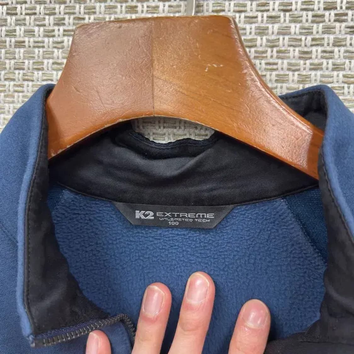 K2 아웃도어 프린팅로고 약기모 반집업 긴팔티 100 A01414 상품이미지3