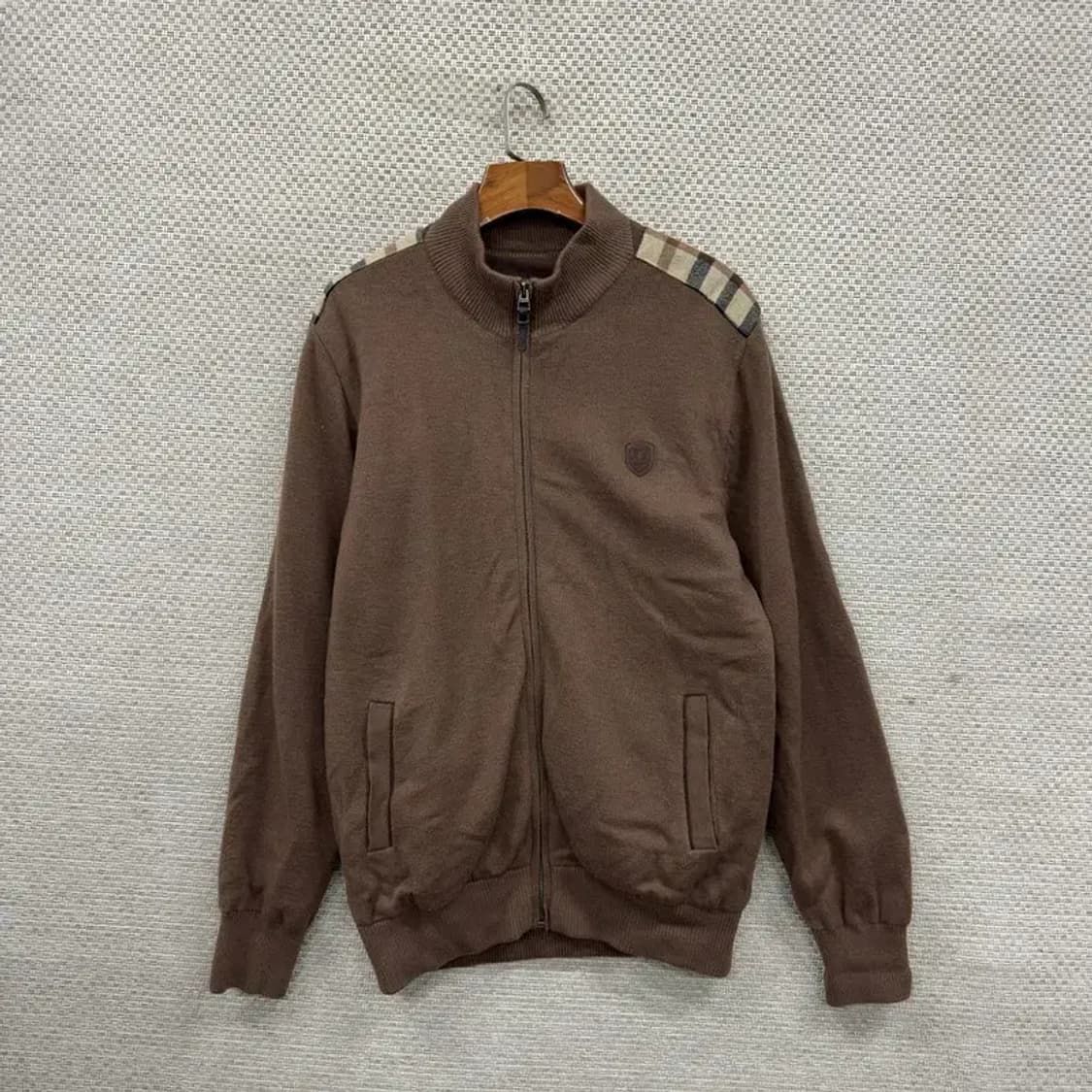 닥스 캐주얼 패치로고 울 니트 집업 가디건 100 A01421 상품이미지1