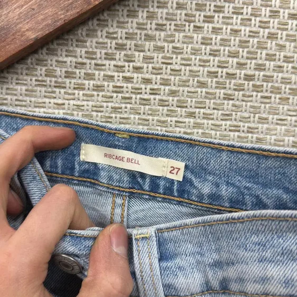 리바이스 립케이지 벨 스판 데님 청바지 27인치 A01433 상품이미지4