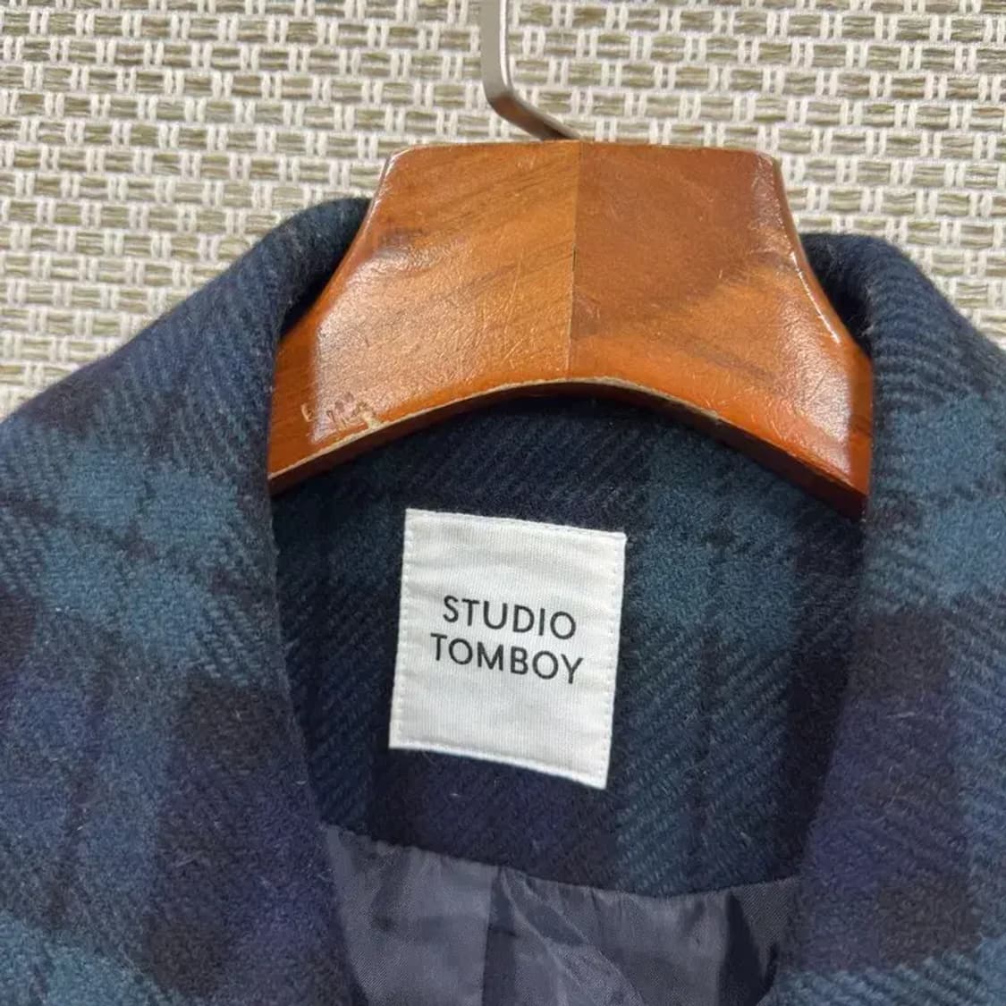 스튜디오톰보이 캐주얼 오버핏 울 롱 코트 자켓 80 A01420 상품이미지3