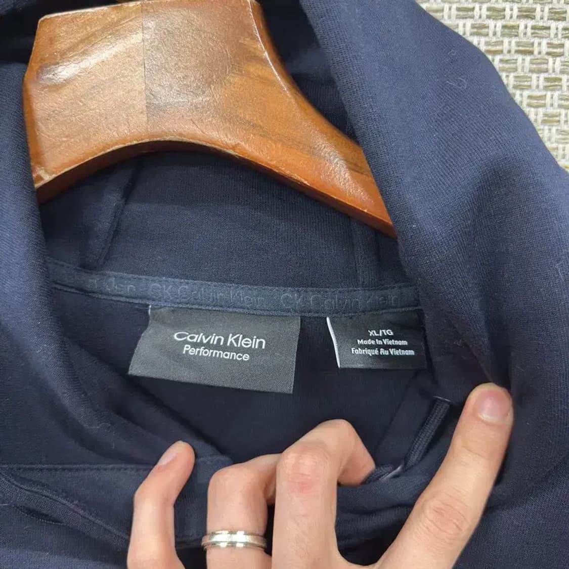 캘빈클라인 캐주얼 자수로고 후드티 XL A01424 상품이미지3