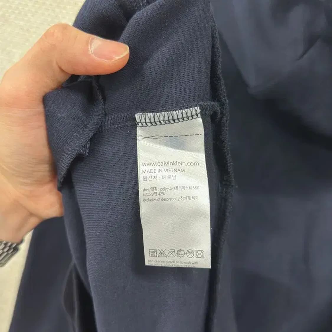 캘빈클라인 캐주얼 자수로고 후드티 XL A01424 상품이미지4