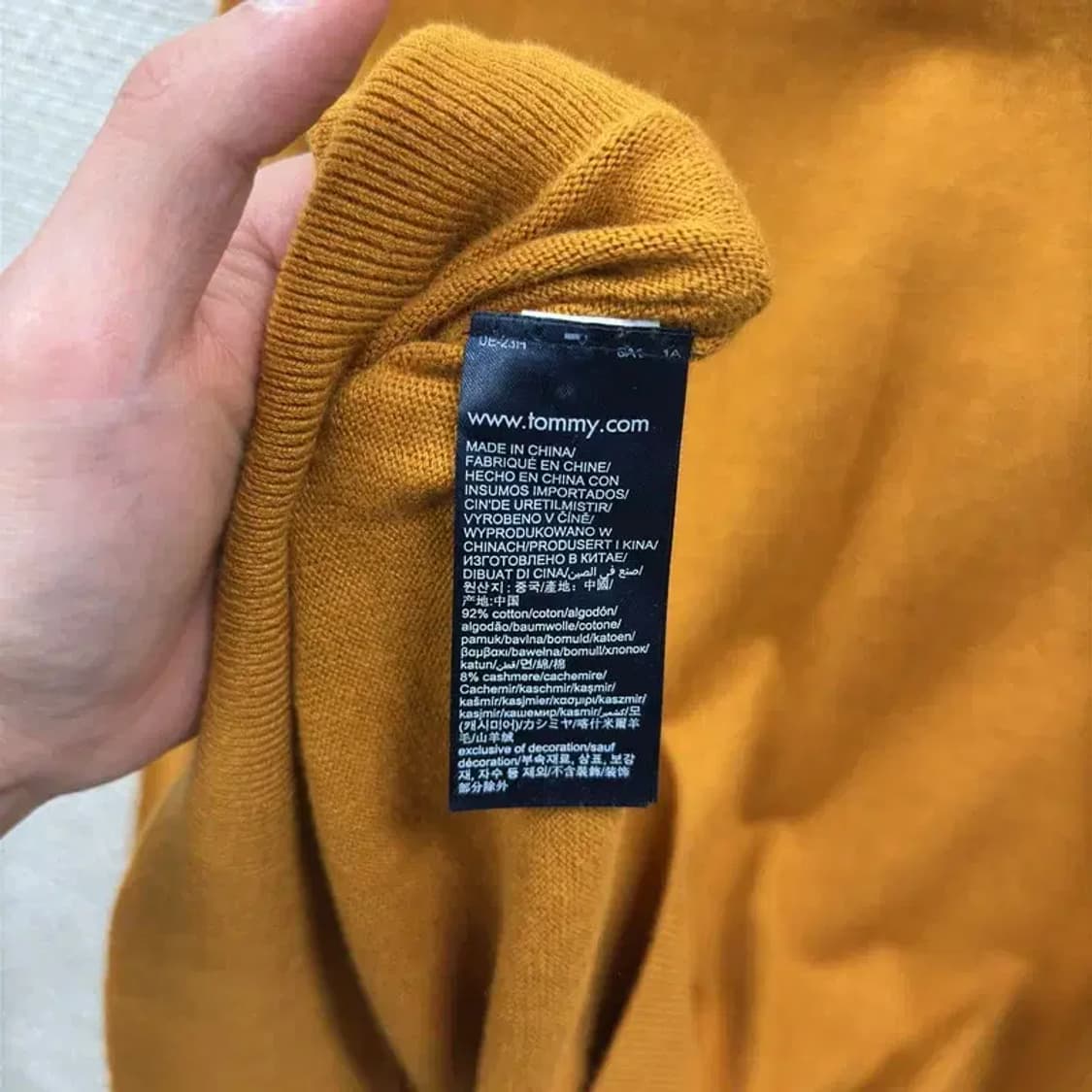 타미힐피거 캐주얼 자수로고 피마코튼 니트 스웨터 XL A01428 상품이미지4