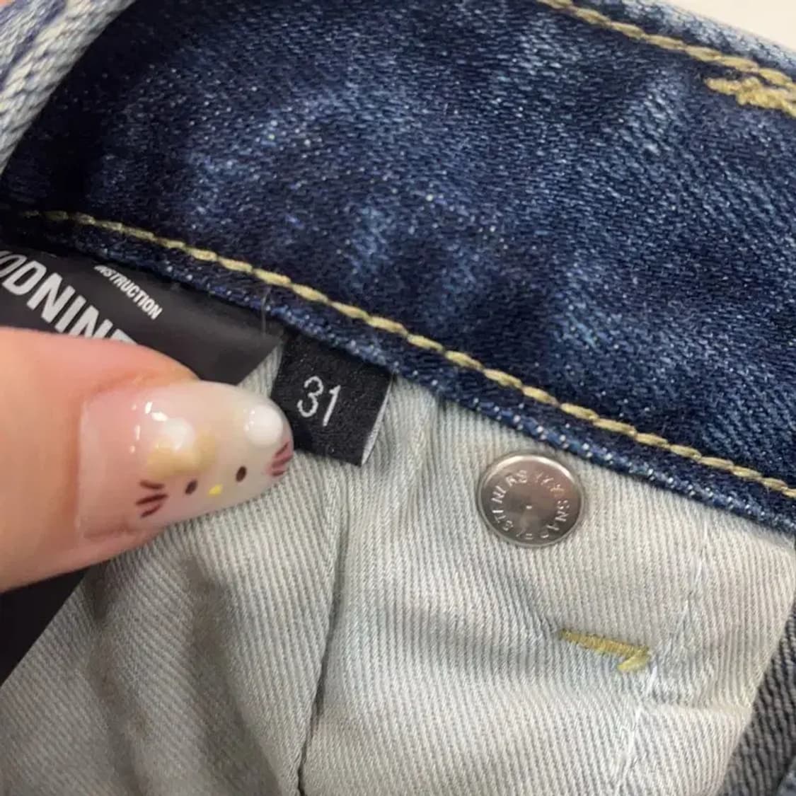 모드나인 캐주얼 스판 데님 청바지 31인치 A01437 상품이미지6