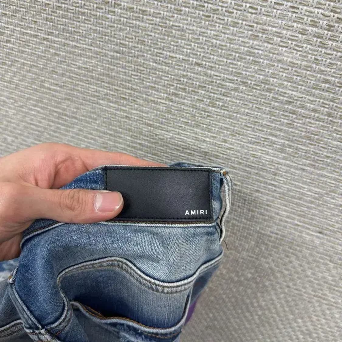 아미리 사이드라인 찢청 스판 데님 청바지 35인치 A01439 상품이미지3