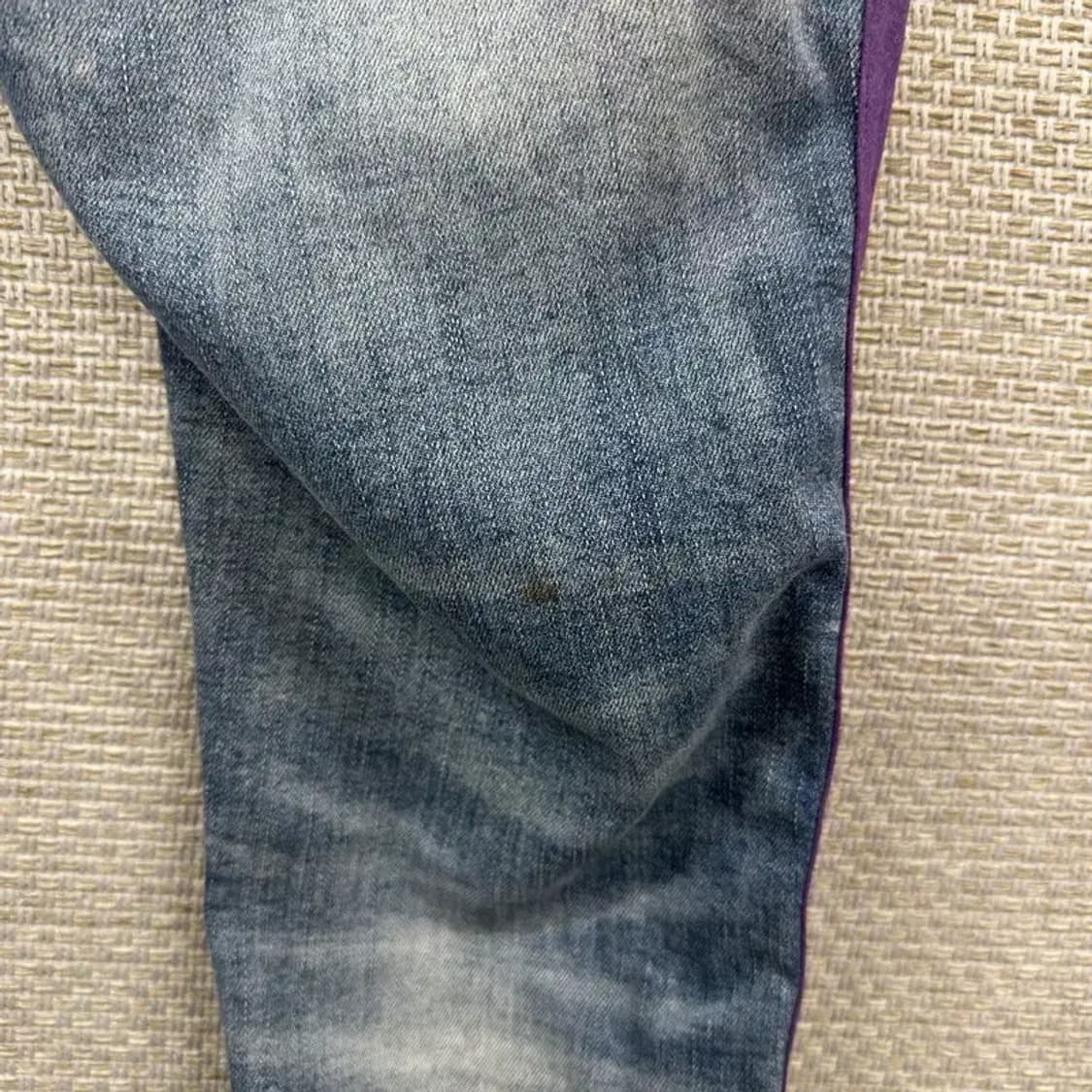 아미리 사이드라인 찢청 스판 데님 청바지 35인치 A01439 상품이미지6