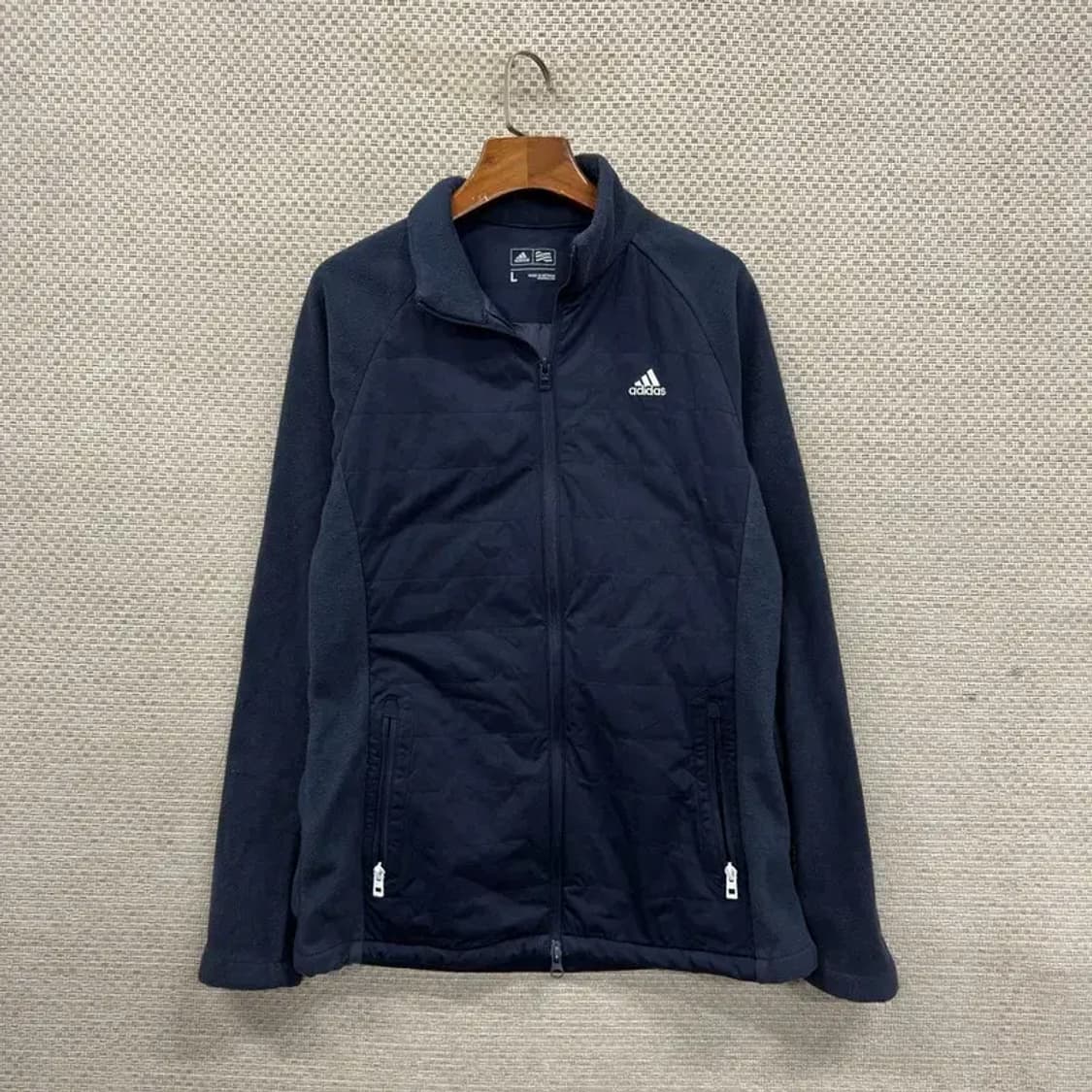 아디다스 골프 자수로고 플리스 후리스 집업 L A01407 상품이미지1