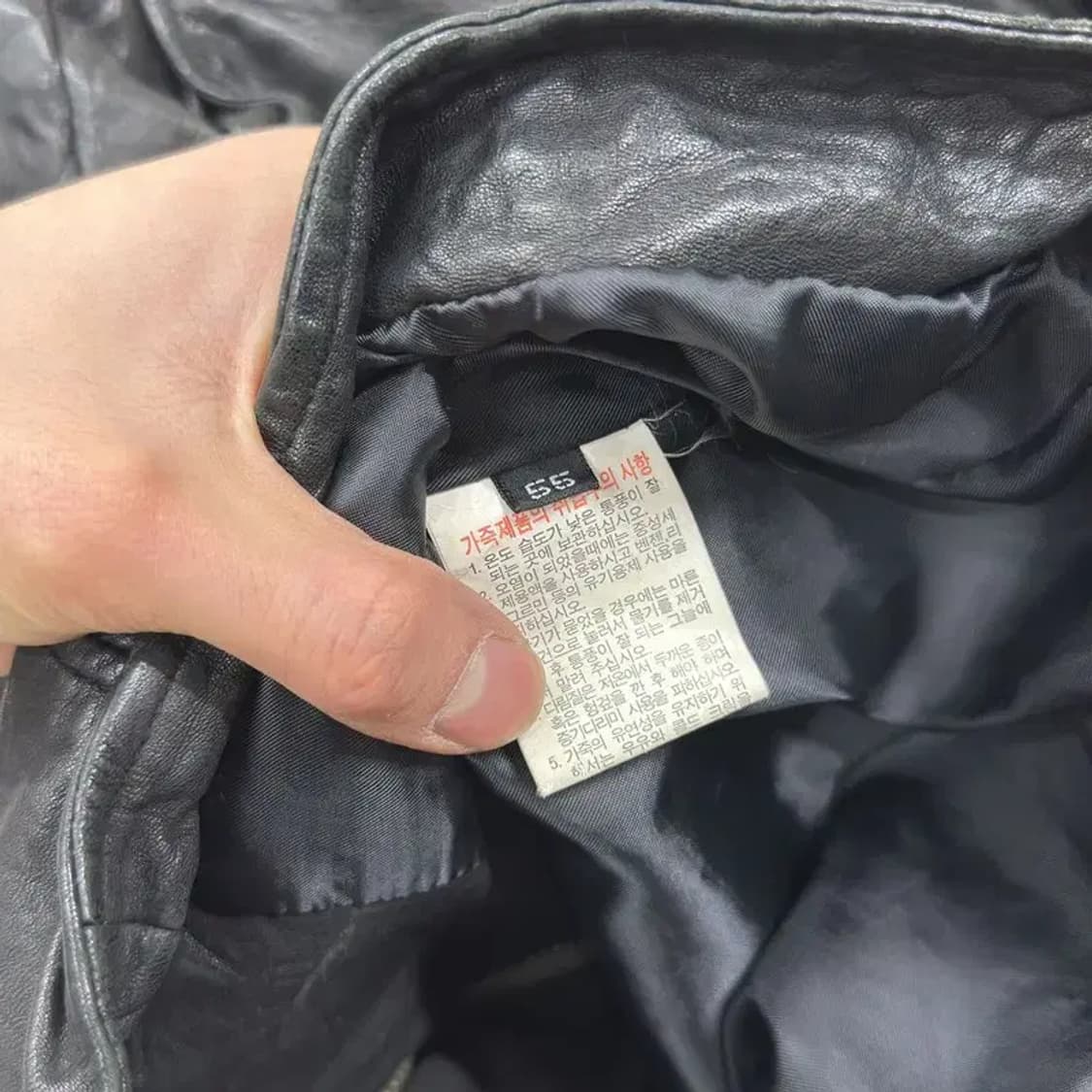 캘빈클라인 라이더 가죽 자켓 55 A01431 상품이미지4