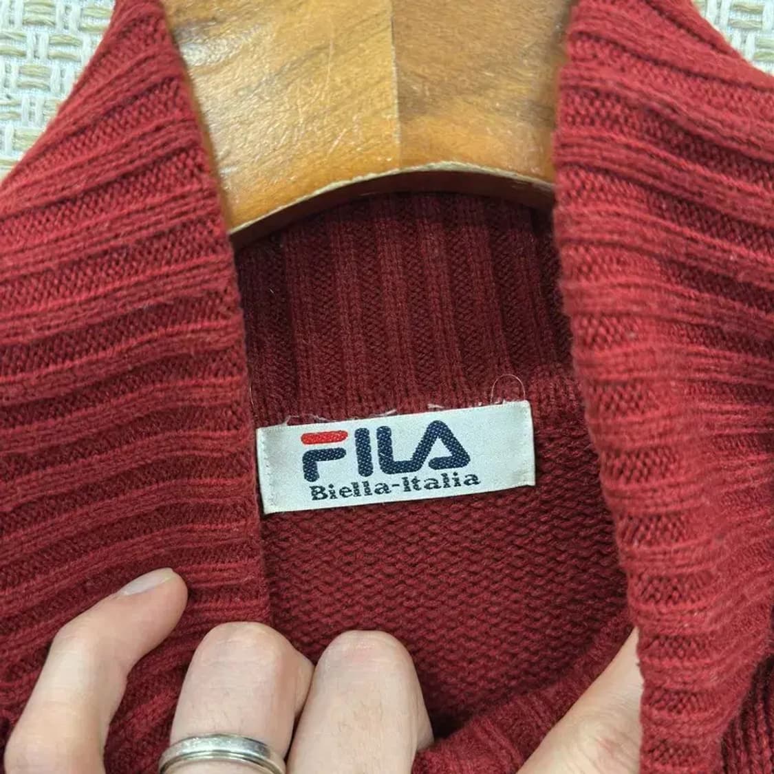 필라 캐주얼 아가일 터틀넥 니트 스웨터 95 A01484 상품이미지3