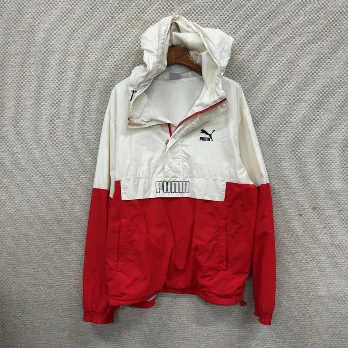 푸마 캐주얼 프린팅로고 아노락 반집업 바람막이 L A01485 상품이미지1