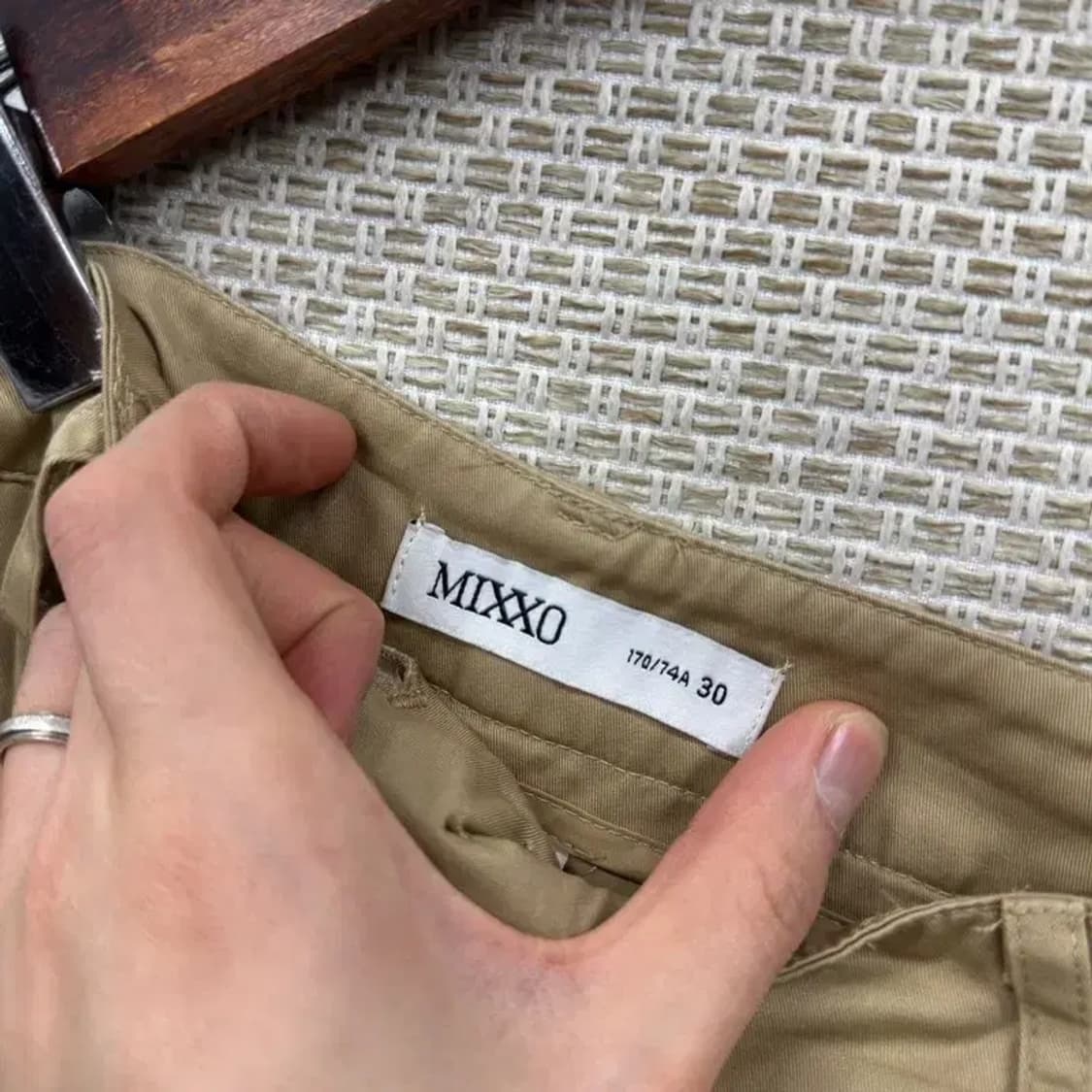 미쏘 캐주얼 핀턱 코튼팬츠 면바지 30 A01512 상품이미지3