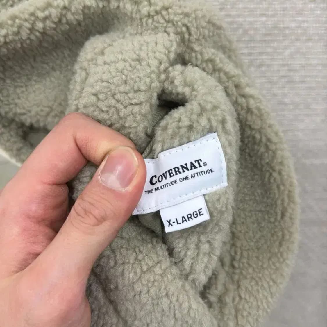 커버낫 자수로고 리버시블 플리스 후리스 자켓 XL A01507 상품이미지5