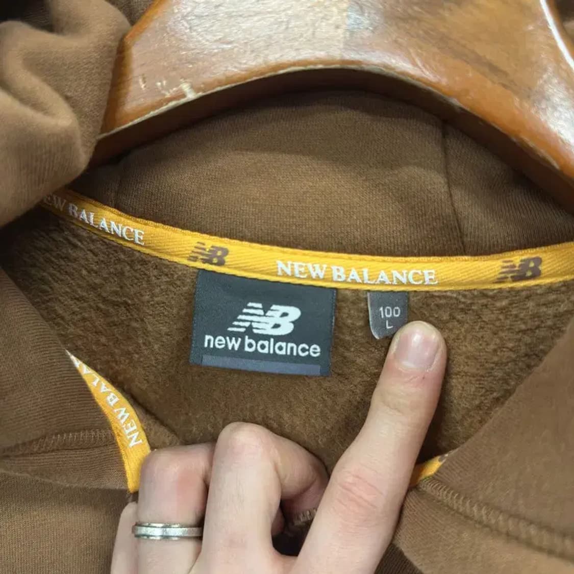 뉴발란스 캐주얼 자수로고 오버핏 기모 후드집업 100 A00809 상품이미지3