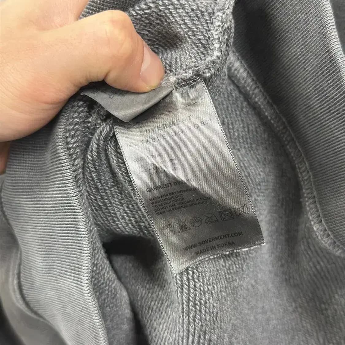 소버먼트 캐주얼 피그먼트 오버핏 스웻셔츠 맨투맨 100 A00805 상품이미지4