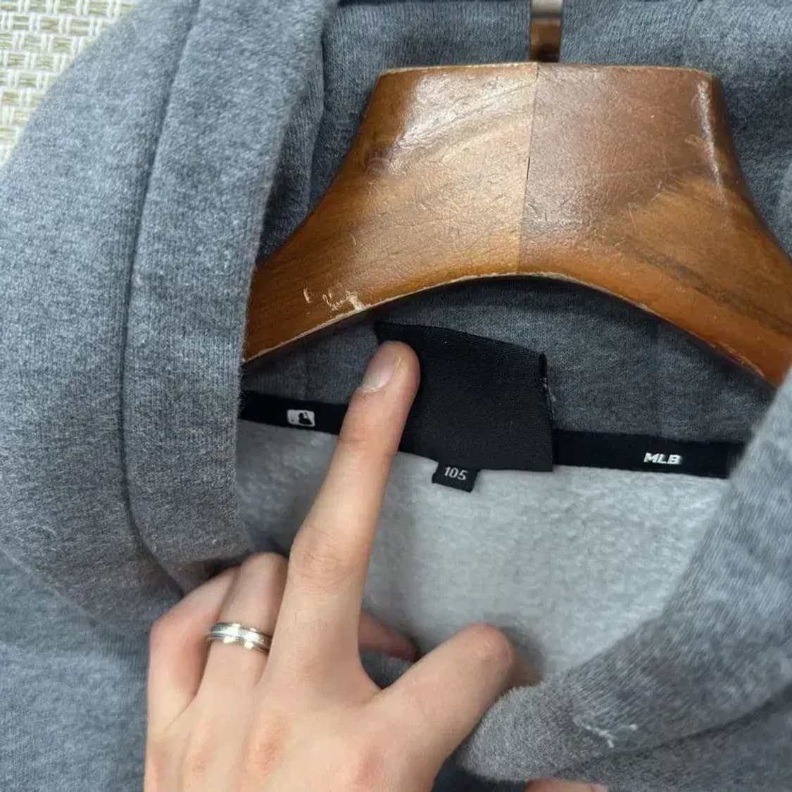 MLB 캐주얼 뉴욕양키스 자수로고 약기모 후드티 105 A00823 상품이미지3