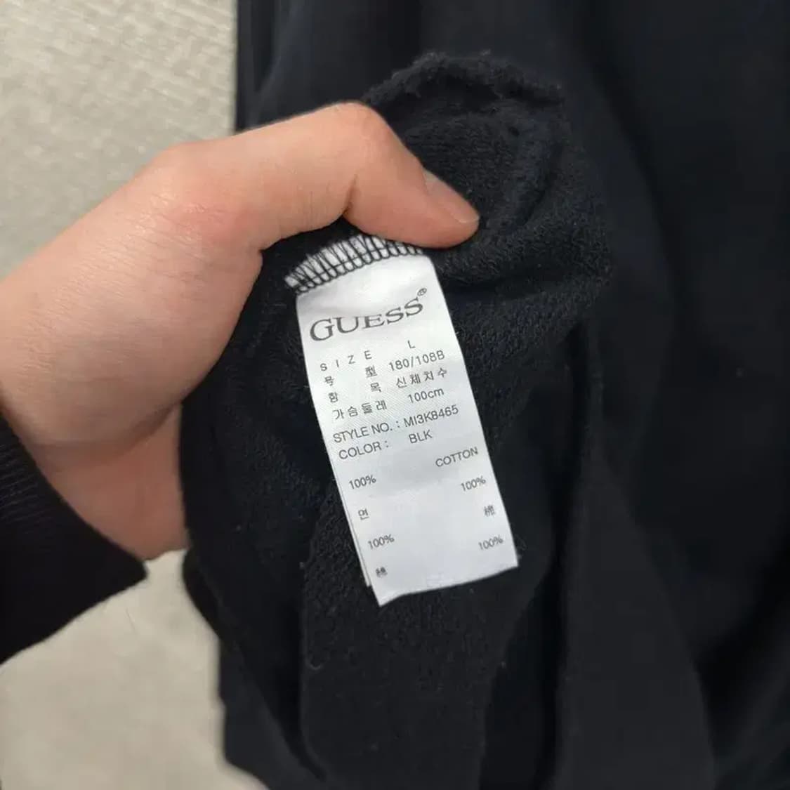 게스 캐주얼 빅프린팅로고 스웻셔츠 맨투맨 100 A00826 상품이미지4