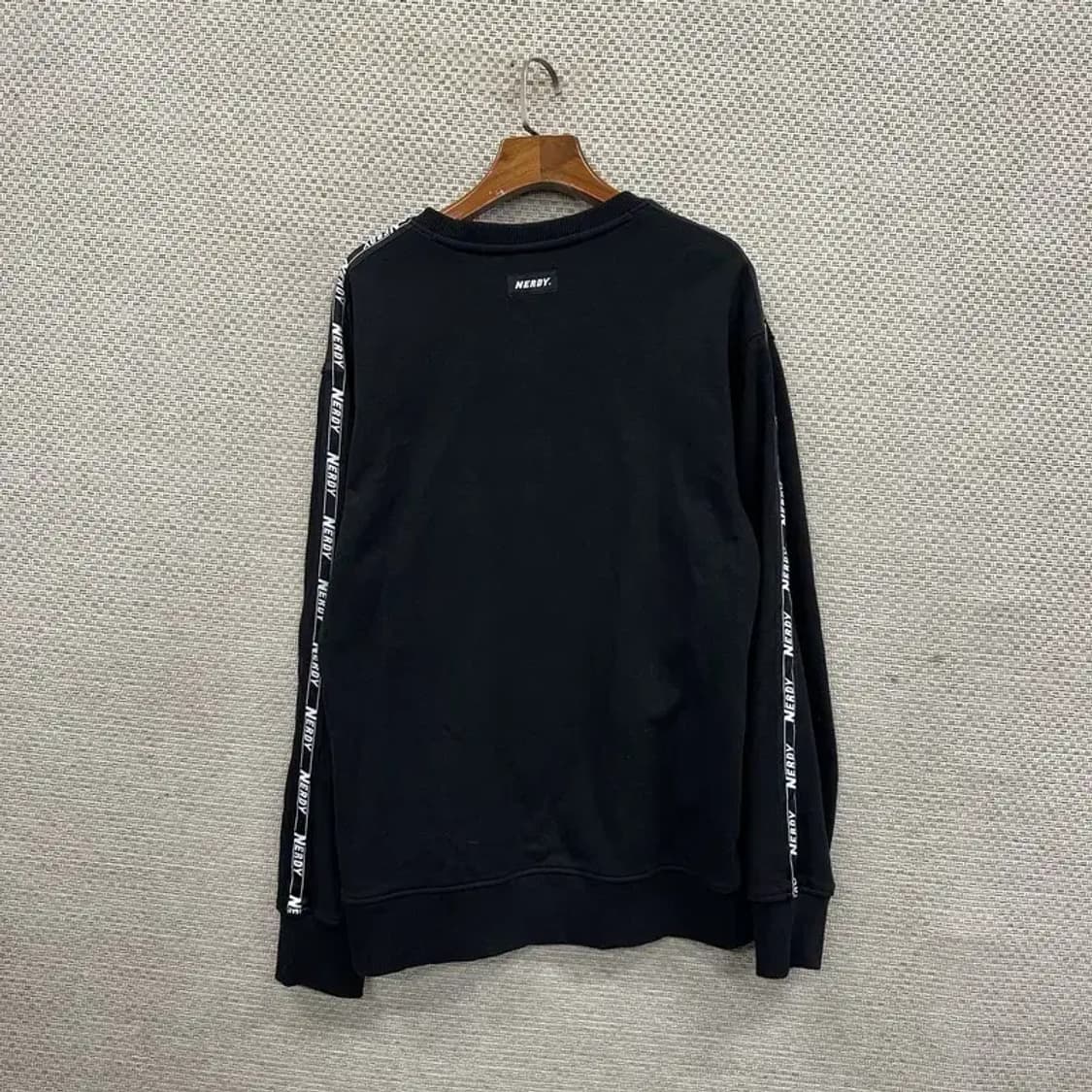 널디 캐주얼 블랙 프린팅 맨투맨 S A01563 상품이미지2