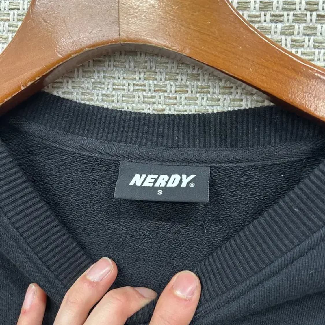 널디 캐주얼 블랙 프린팅 맨투맨 S A01563 상품이미지3