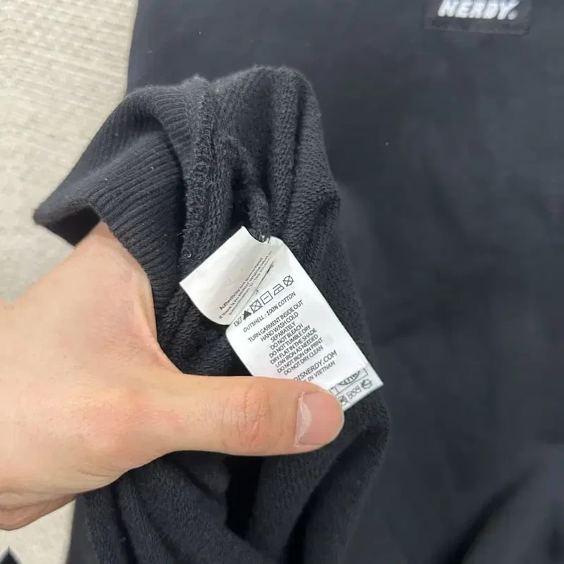 널디 캐주얼 블랙 프린팅 맨투맨 S A01563 상품이미지4