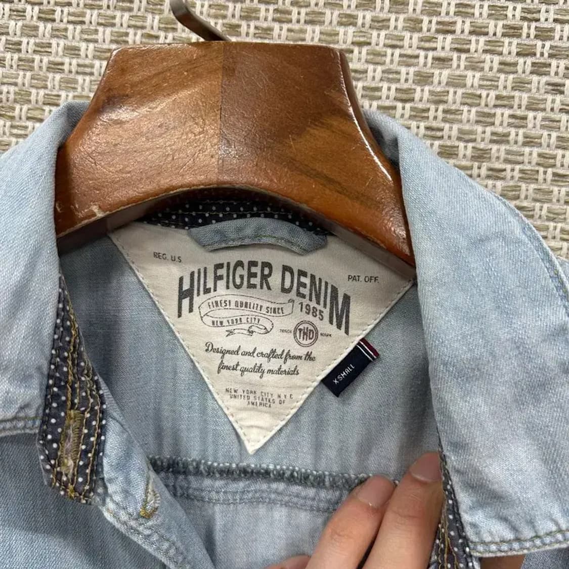 타미힐피거 캐주얼 데님셔츠 청셔츠 XS A01568 상품이미지3