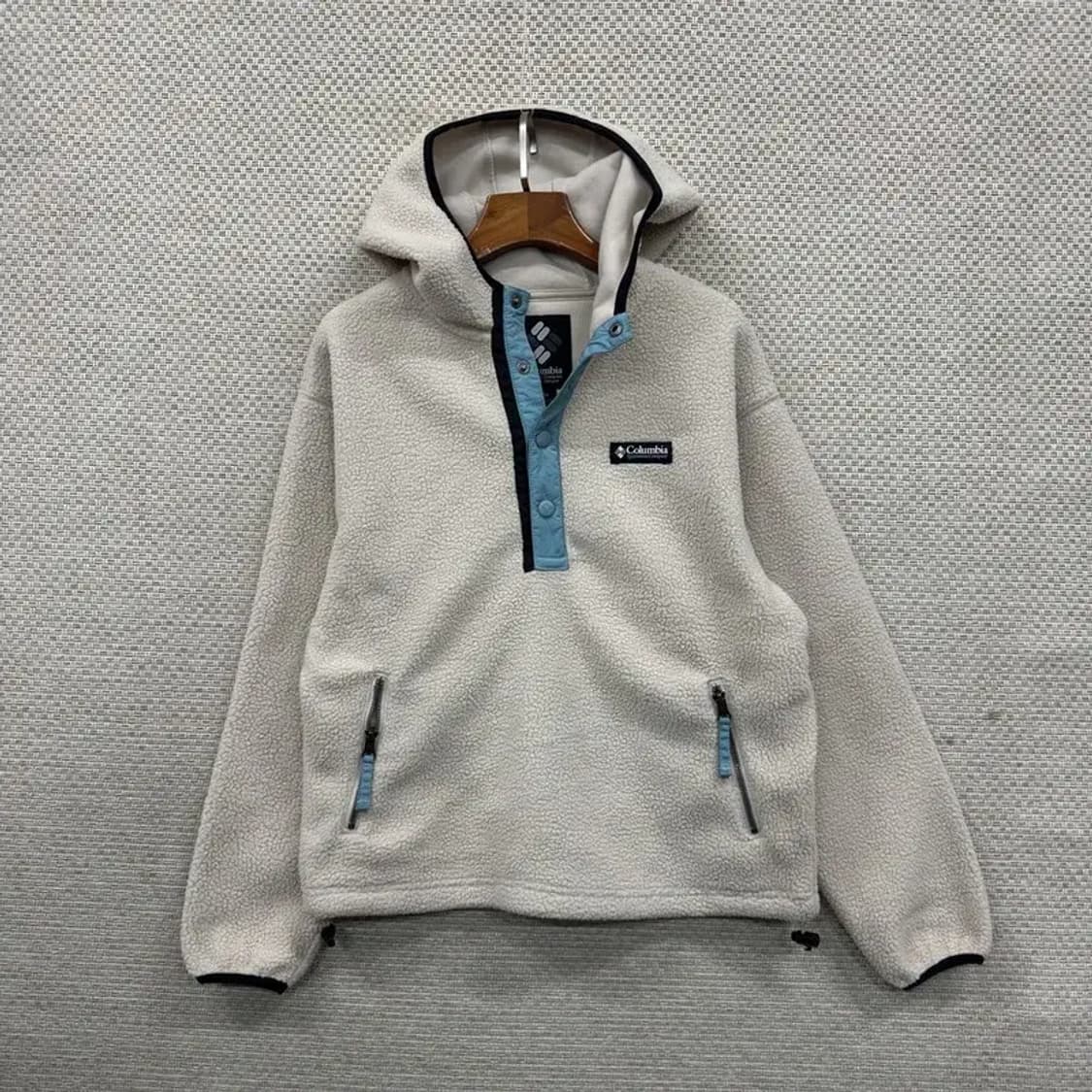 콜럼비아 아웃도어 아이보라 오버핏 후리스 후드티 M A01587 상품이미지1