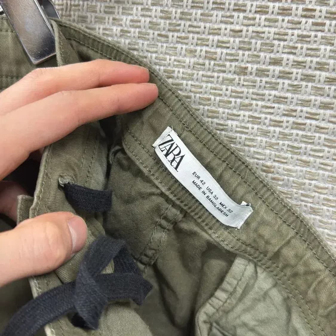 자라 ZARA 카키 카고바지 조거팬츠 32 A01597 상품이미지3