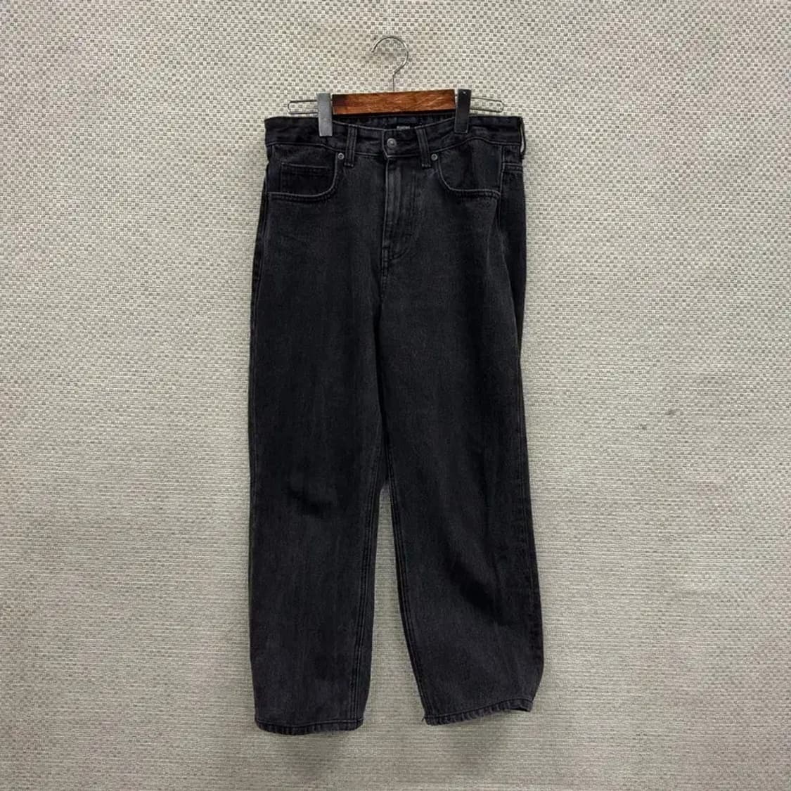 무신사스탠다드 블랙진 와이드팬츠 흑청바지 28인치 A01598 상품이미지1