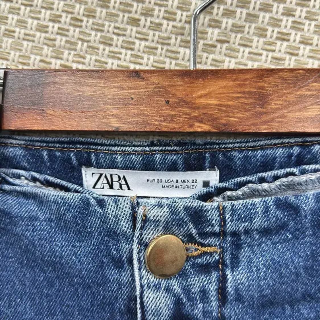 자라 ZARA 하이웨스트 와이드팬츠 데님팬츠 청바지 24인치 A01594 상품이미지3