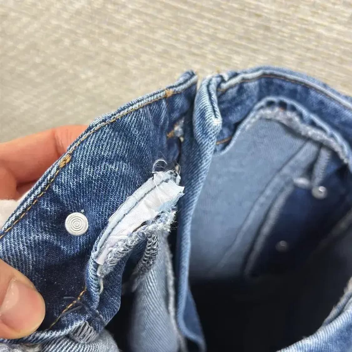 자라 ZARA 하이웨스트 와이드팬츠 데님팬츠 청바지 24인치 A01594 상품이미지4