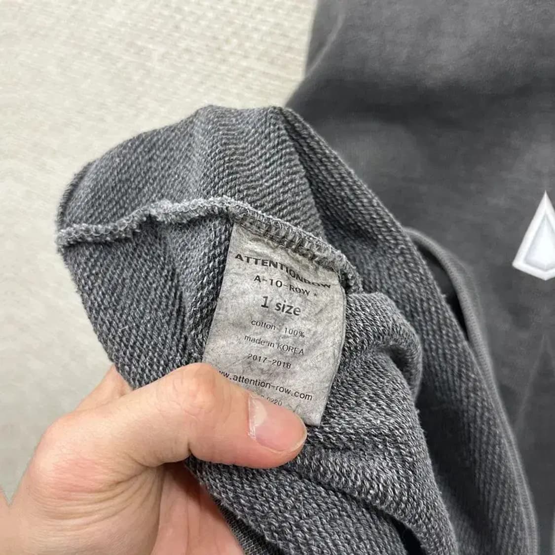 어텐션로우 피그먼트 오버핏 맨투맨 105 A01574 상품이미지4