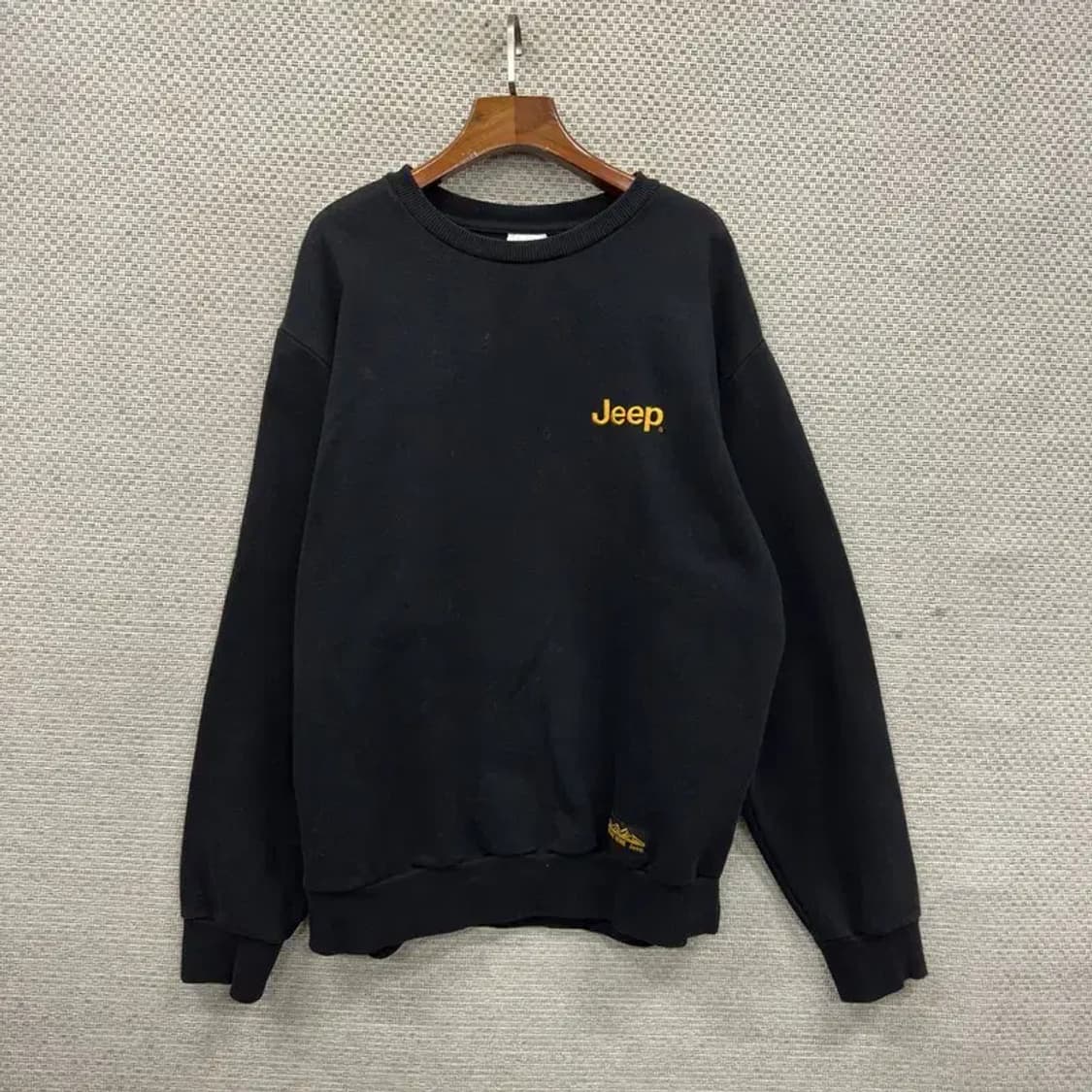 지프 JEEP 캐주얼 블랙 맨투맨 L A01586 상품이미지1