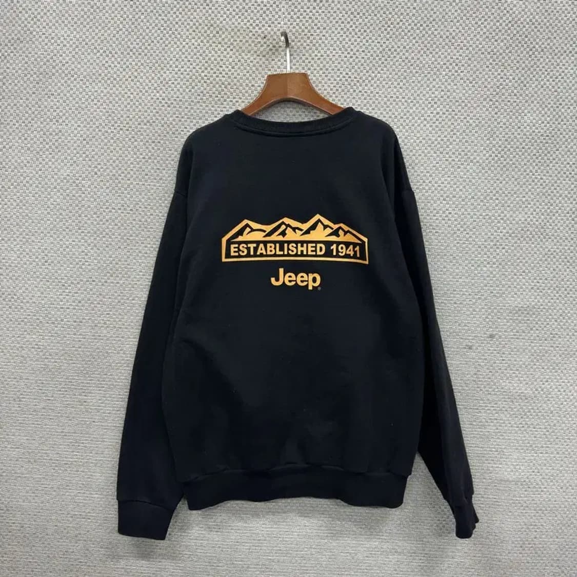 지프 JEEP 캐주얼 블랙 맨투맨 L A01586 상품이미지2