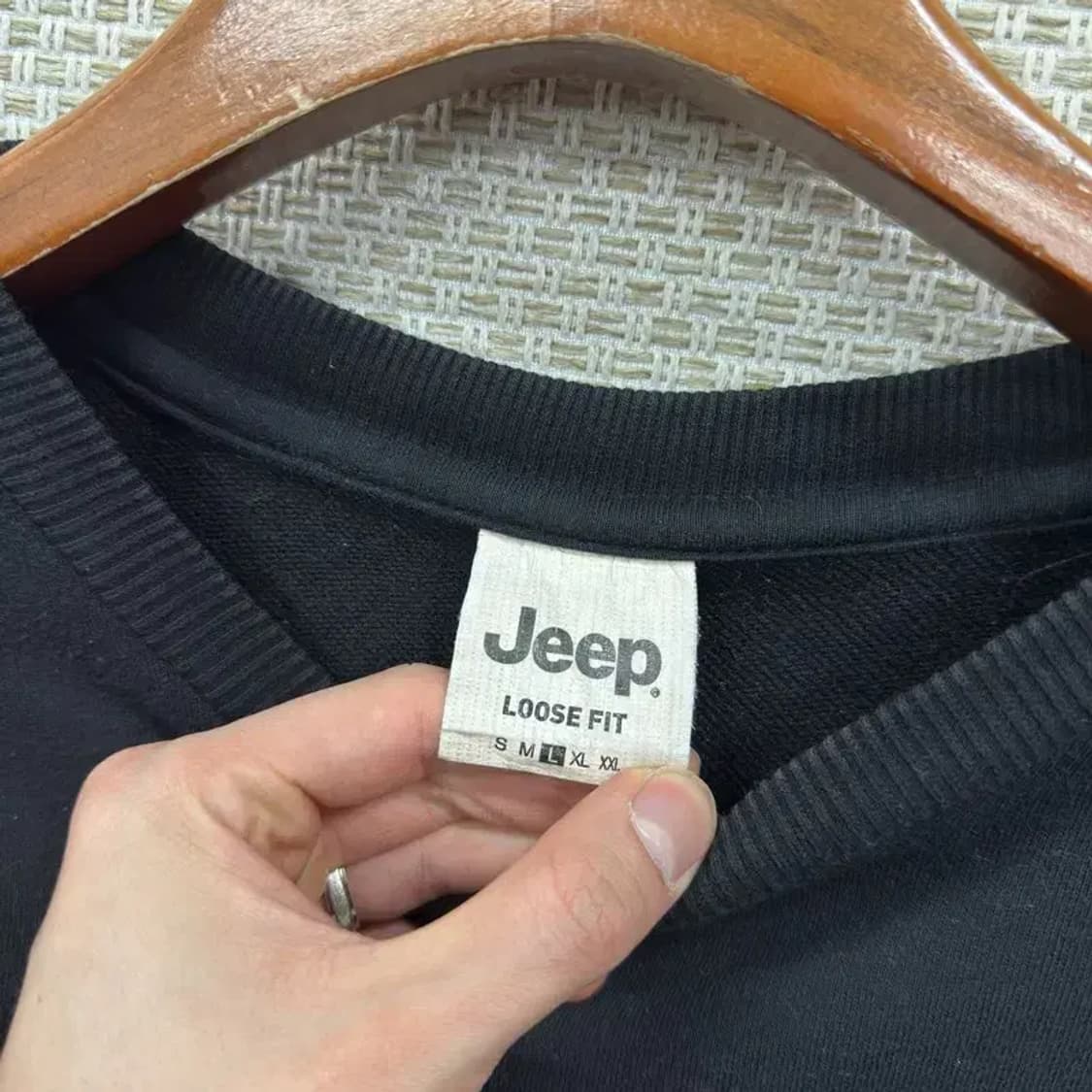 지프 JEEP 캐주얼 블랙 맨투맨 L A01586 상품이미지3