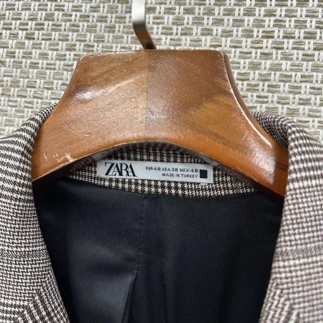 자라 ZARA 하운드투스 더블버튼 블레이저 정장자켓 95 A01580 상품이미지4