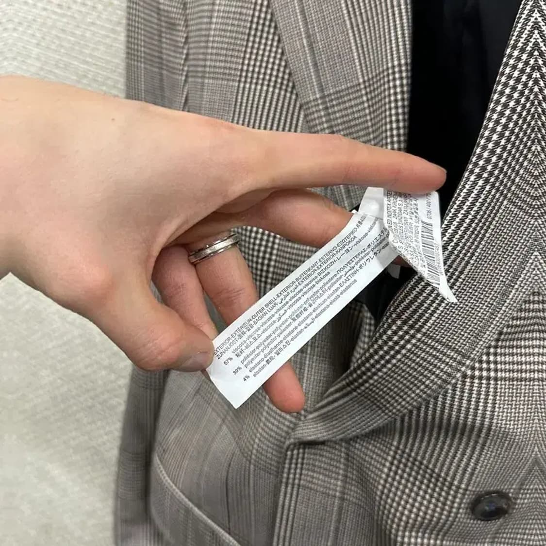 자라 ZARA 하운드투스 더블버튼 블레이저 정장자켓 95 A01580 상품이미지5