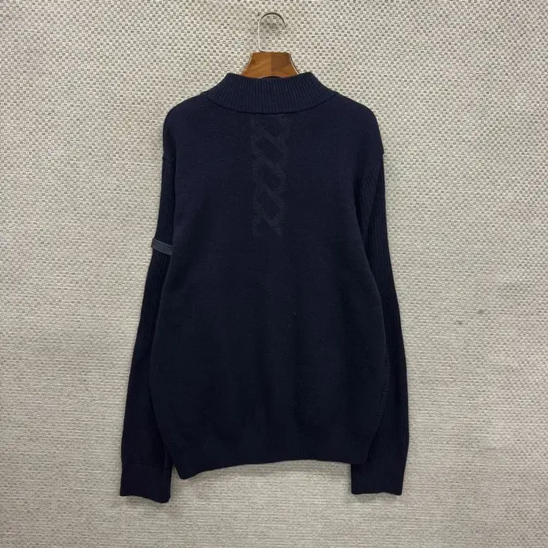 장미쉘바스키아 캐주얼 반집업 울 니트 스웨터 110 A01645 상품이미지2