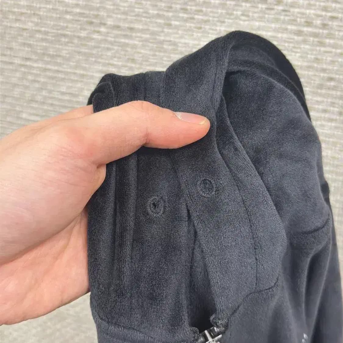 필라 캐주얼 자수로고 벨벳 후드집업 100 A01646 상품이미지5